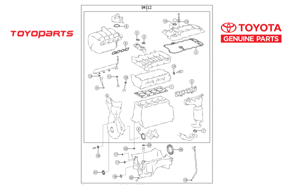 Jogo Juntas Reparo Motor [Yaris Sedan]